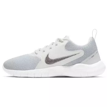 Женские кроссовки Nike Flex Experience Run 10 White Platinum Tint светло-дымчато-серый металлик-серебристый CI9964-100 38.5