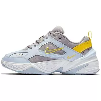 Женские кроссовки Nike M2K Tekno Half Blue серые хром-желтые Summit-White AO3108-403