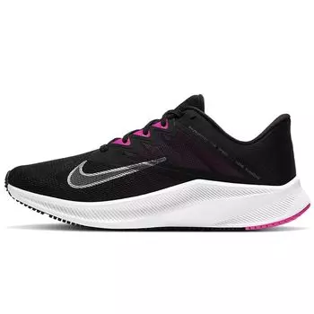 Женские кроссовки Nike Quest 3 Black Fire Pink Dark-Smoke-Grey Metallic-Cool-Grey CD0232-007