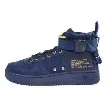 Женские кроссовки Nike SF Air Force 1 Mid GS Obsidian Blue Obsidian-Black AJ0424-400