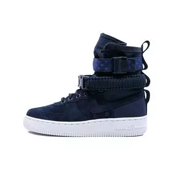 Женские кроссовки Nike SF Air Force 1 High Midnight Navy Blue Midnight-Navy-White 857872-401