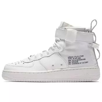 Женские кроссовки Nike SF Air Force 1 Mid QS GS Triple White AR0690-100
