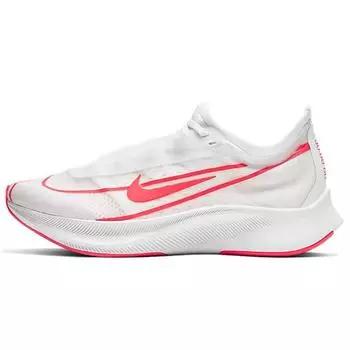 Женские кроссовки Nike Zoom Fly 3 White Laser Crimson Metallic-Summit-White AT8241-101