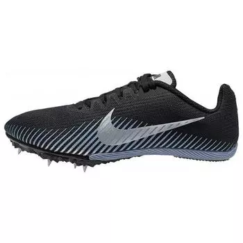 Женские кроссовки Nike Zoom Rival M 9 Black Indigo Fog, серебристо-металлик AH1021-004 44.5