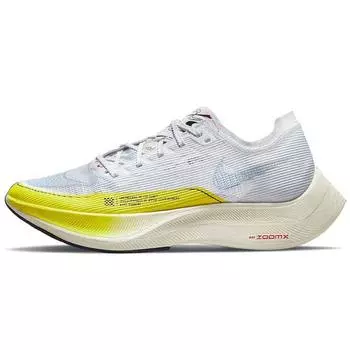 Женские кроссовки Nike ZoomX Vaporfly NEXT% 2 White Yellow Strike Off-Noir Psychic-Blue DM9056-100 36