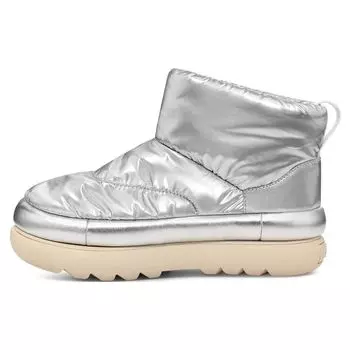 Женские кроссовки UGG Classic Maxi Mini металлик серебристого цвета 1135151-MSLV 36