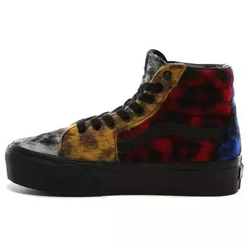 Женские кроссовки Vans Sk8-Hi Platform 2.0 Mix Leopard, разноцветные, черные VN0A3TKNTC9