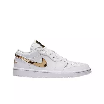 Женские кроссовки W Jordan 1 Low SE White Metallic Gold CZ4776-100