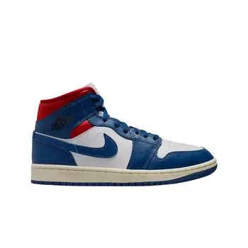 Женские кроссовки W Jordan 1 Mid French Blue Gym Red BQ6472-146