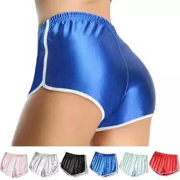 Женские летние модные универсальные гладкие эластичные спортивные шорты XL чёрный