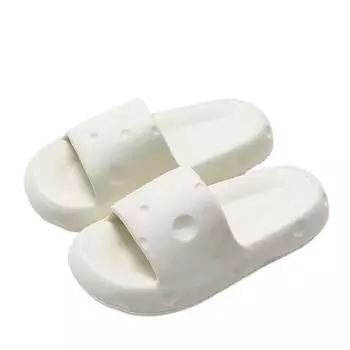 Женские летние тапочки на платформе Cheese Slippers Eva Soft Slides для женщин Нескользящие сандалии молочного цвета для пар Домашние тапочки для ванной 36-37 слоновая кость