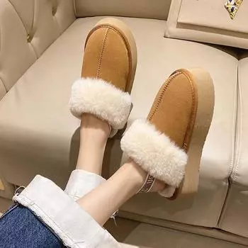 Женские новые классические однотонные дизайнерские туфли, зимние плоские нескользящие женские ботинки для банкета и вечеринки на открытом воздухе, сандалии женские 35