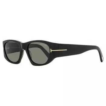 Женские прямоугольные солнцезащитные очки Tom Ford TF987 Cyrille 02 01A Черные 53 мм 01a