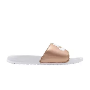 Женские сандалии Nike Benassi JDI Metallic Red Bronze Gold White White-Mtlc-Red-Bronze 343881-108