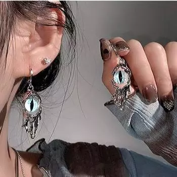 Женские серьги Cool Devil Eye Уникальные женские серьги в стиле пустоши