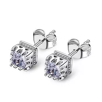 Женские серьги-гвоздики YLKBTY 5MM белый