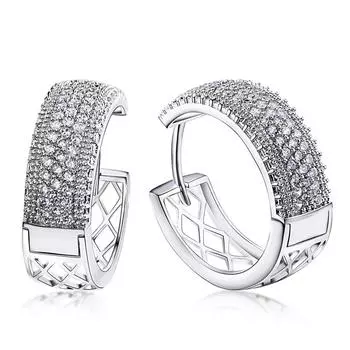 Женские серьги-кольца YLKBTY 2.5*0.8CM белый