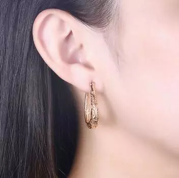 Женские серьги Полые серьги-кольца Серьги Серьги для девочек Женские серьги Женские подарки One Size золотой