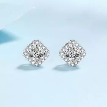 Женские серьги с муассанитом, серьги Seiko из стерлингового серебра S925 с покрытием из золота pt950, украшения для ушей 4.5mm zircon