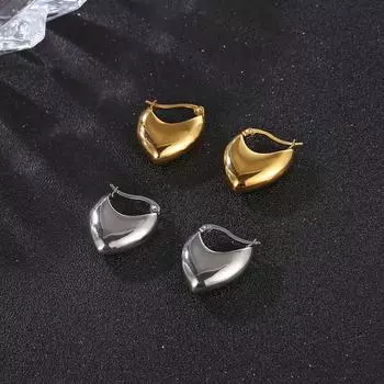 Женские серьги Wind из титановой стали, необычной формы, 18-каратное настоящее золото, трендовые серьги из нержавеющей стали, изысканная любовь