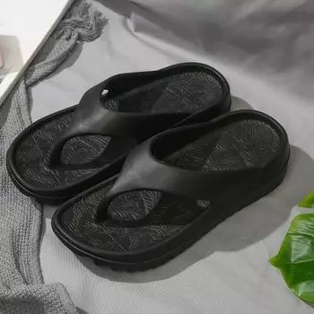 Женские шлепанцы на платформе с толстой подошвой, сандалии-стринги, летняя обувь, тапочки для ванной, шлепанцы с подушками 35-36 белый