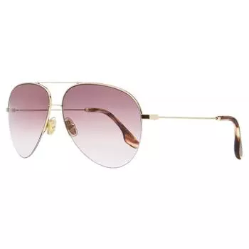 Женские солнцезащитные очки-авиаторы Victoria Beckham VB90S 712 Золотые бордовые 62 мм 712