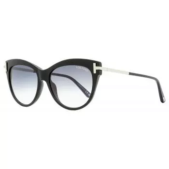 Женские солнцезащитные очки «кошачий глаз» Tom Ford TF821 Kira 01B, черные палладиевые, 56 мм 01b