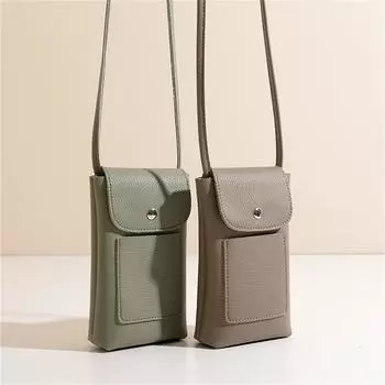 Женские сумки через плечо из мягкой кожи с клапаном, модная универсальная сумка для телефона, кошельки на плечо, простой однотонный кошелек, дорожная сумка чёрный