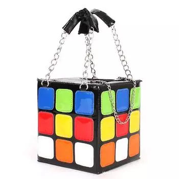 Женские сумки PU Magic Cube Модные сумки Корейские сумки-ведра в клетку Жесткие дизайнерские сумки Прозрачный кошелек