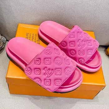 Женские тапочки Magic Tape Flat Slippers, летние новые сандалии на платформе от бренда класса люкс, женская обувь на плоской подошве для увеличения роста, zapatos de mujer 35