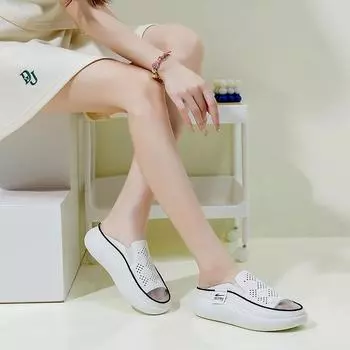 Женские уличные сандалии Ins Trendy Platform Slippers Casual Beach Shoes 35