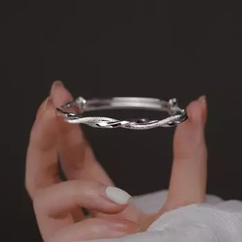 Женский браслет-кольцо Zuyin S999 Mobius, маленький и популярный, элитный, браслет в стиле пуш-пул, тренд подарков на День святого Валентина Adjustable size