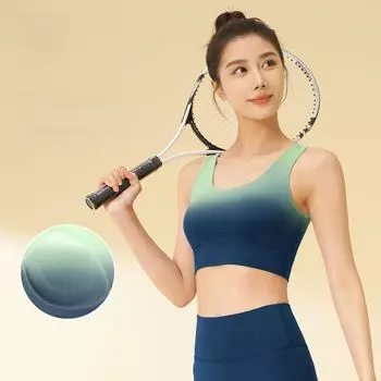 Женский бюстгальтер для йоги Juyitang Gradient Yoga Bra - высокая эластичность, телесный цвет, застежка сзади, ударопрочный спортивный жилет L