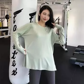 Женский быстросохнущий топ для йоги с длинными рукавами XXL (suggested for 155-185 jin)