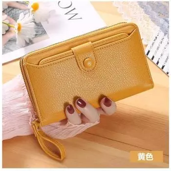 Женский кошелек, женские короткие кошельки, клатч, кошельки для денег, маленький складной кожаный женский кошелек с держателем для карт жёлтый