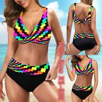 Женский купальник с подкладкой, винтажная пляжная одежда, монокини с пуш-ап, купальный костюм, купальный костюм S разноцветный