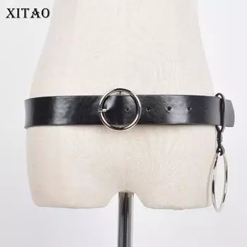 Женский регулируемый ремень из искусственной кожи XITAO CLL1639 One Size чёрный