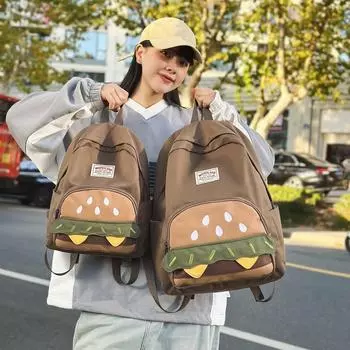 Женский рюкзак Campus Backpack Cartoon Student Schoolbag Small коричневый