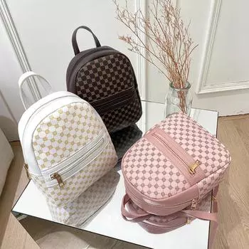 Женский рюкзак из искусственной кожи для девочек, студенческая маленькая школьная сумка, милый универсальный рюкзак для девочек розовый