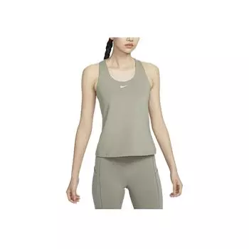 Женский спортивный топ-майка Nike Swoosh Dri-Fit со средней поддержкой, приятный к коже, цвет светло-армейский-зеленый DV9898-320 XL
