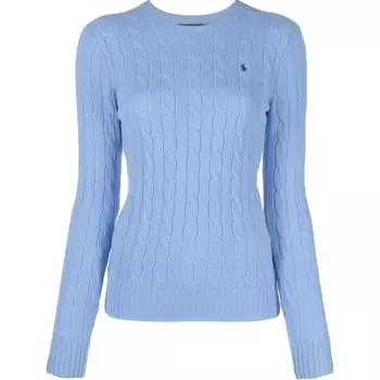 Женский свитер с круглым вырезом и вышитым логотипом Polo Ralph Lauren, синий 211910421-004 XL
