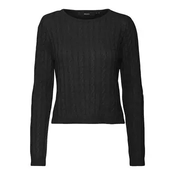 Женский свитер с круглым вырезом VERO MODA XS чёрный