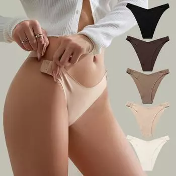 Женское нижнее белье Трусы Трусики Ice Silk Трусы без съёмных трусиков Трусики без следов Женские стринги