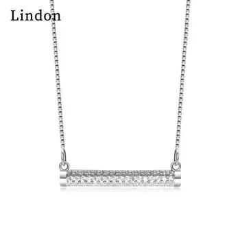 Женское ожерелье Lindon, кулон из медного сплава, циркон, модный подарок серебряный