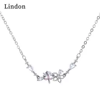 Женское ожерелье Lindon, кулон из медного сплава, циркон, модный подарок