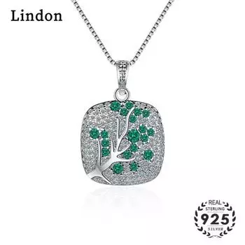 Женское ожерелье Lindon, кулон с цирконом, модный подарок