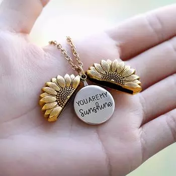 Женское ожерелье You Are My Sunshine с подсолнухом, длинная цепочка с подвеской в виде солнечного цветка, модные ювелирные изделия золотой