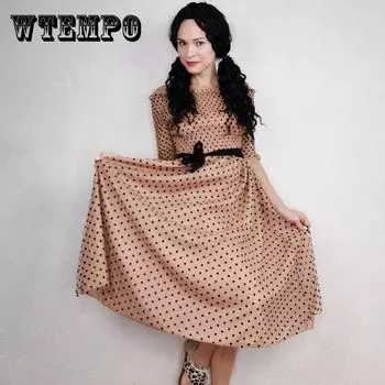 Женское сексуальное платье с открытыми плечами, весна-лето, женское платье в горошек, длинное платье с пятиточечным рукавом для вечеринки XL