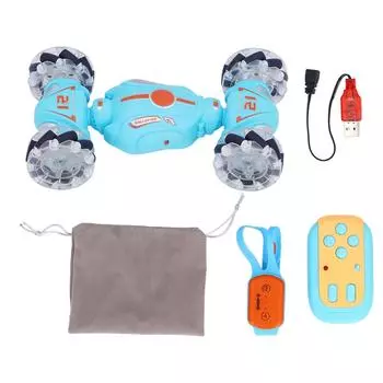 Жест RC Car Transform Drifting 360 Degree Flipping 4WD Lighting Effect Двусторонний пульт дистанционного управления