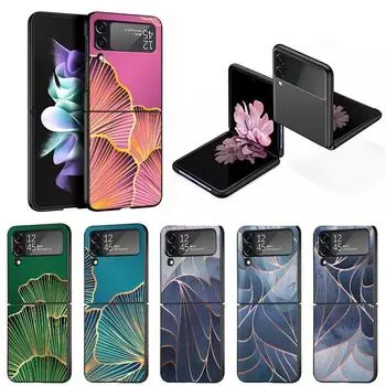 Жесткий чехол для телефона из ПК для Samsung Galaxy Zflip3 Zflip Z Flip 3 Z Flip 4 5g Flip3 Чехлы с текстурой камня и мрамора противоударный чехол Samsung Z Flip 5G